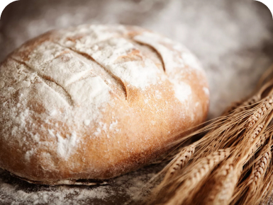 bread with flour on it